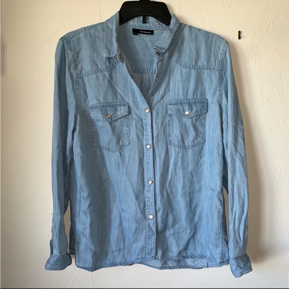 The Kooples sport southwestern denim button down